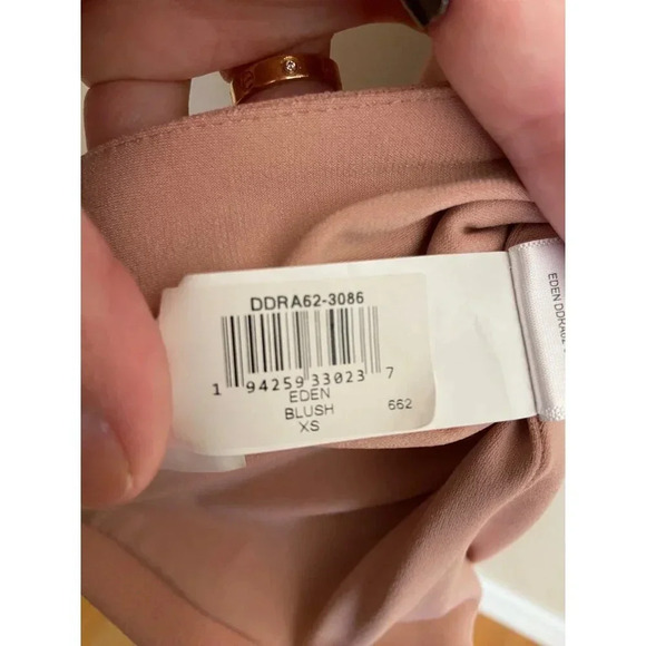 Dress the Population NWT Eden High Neck Halter Bodycon Midi Dress in Blush Pink - Picture 10 of 13